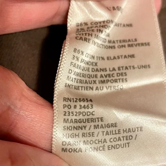 L'AGENCE MARGUERITE SKINNY DARK MOCHA COATED - Picture 6 of 9